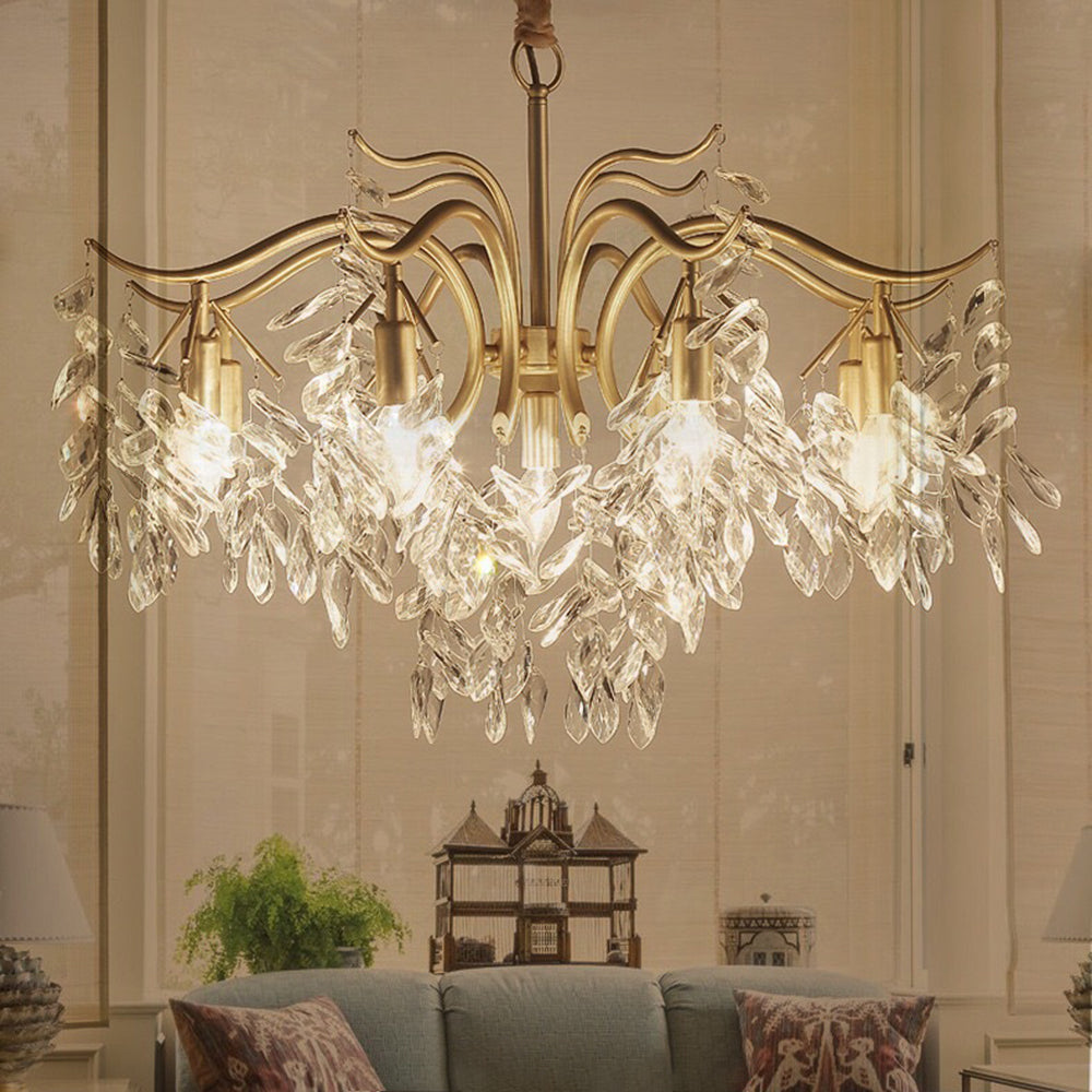 Kristy Modern Crystal Metal Luxury Chandelier Living Room