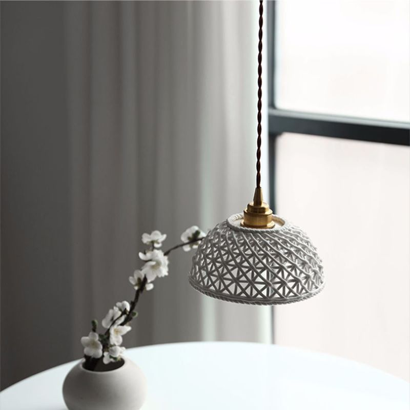 Valentina Retro Nordic Pendant Light Metal/Ceramic Bar/Bedroom - Letslighting