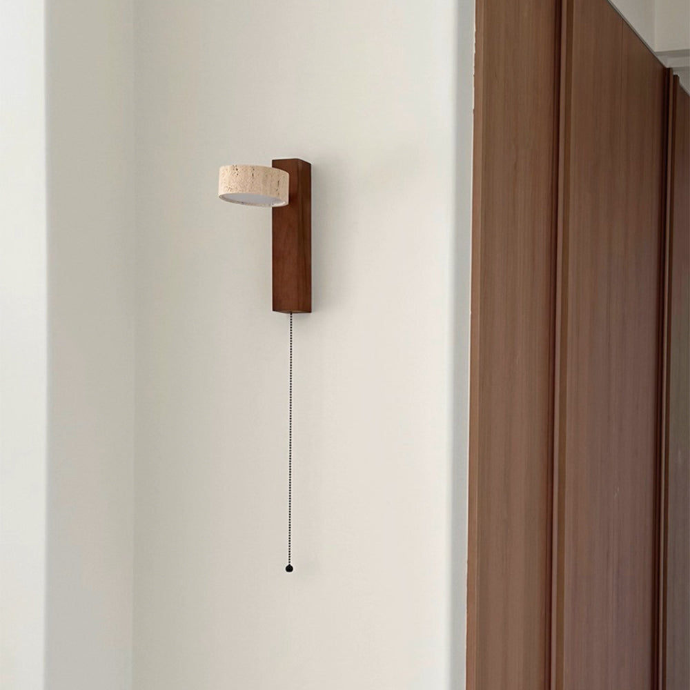 Ritta  Wall Light Travertine Wood