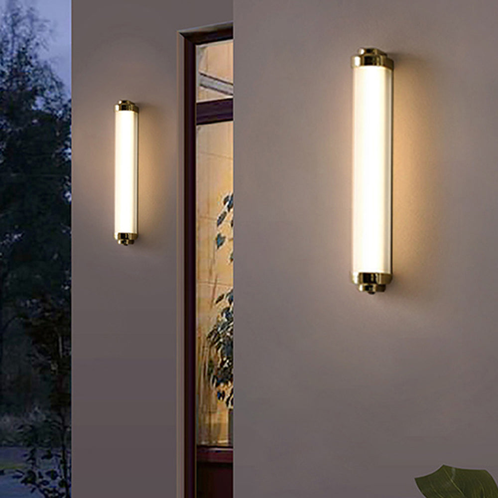 Arisha Minimalist Cylindrical Metal Outdoor Wall Lamp