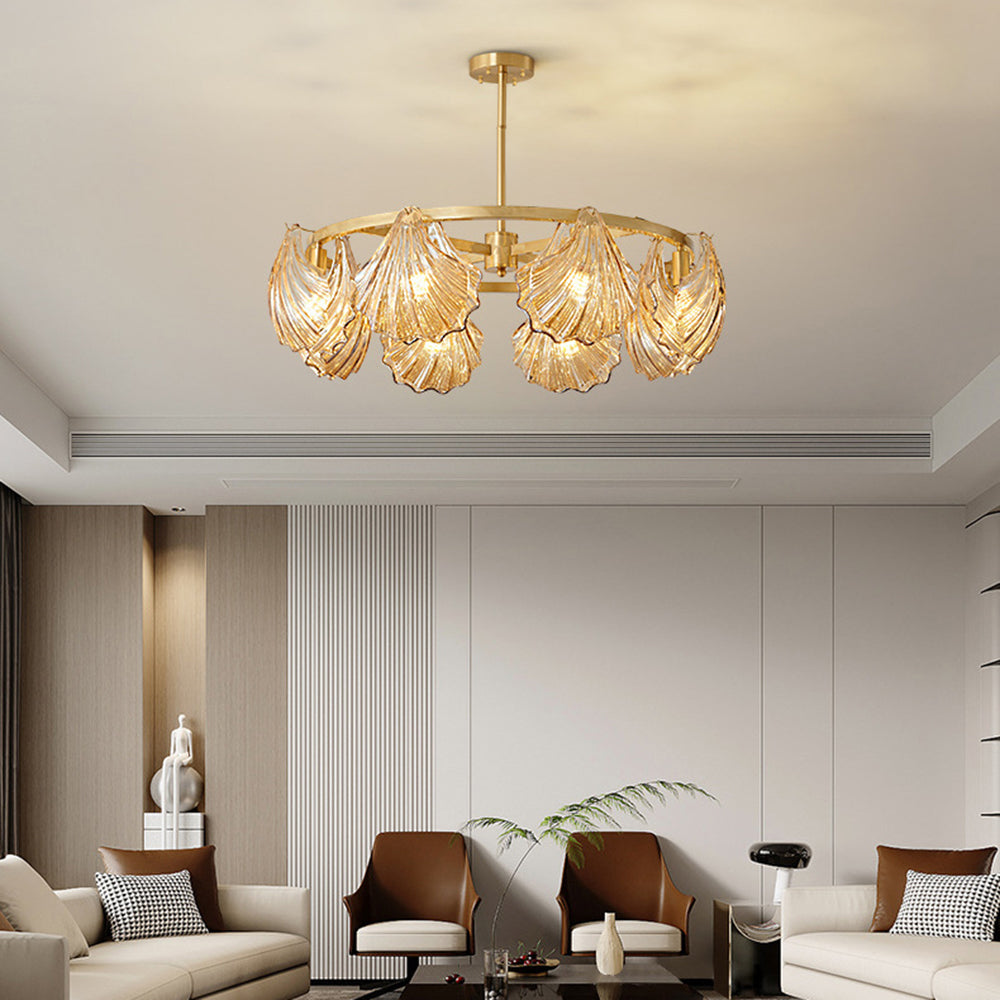 Kristy Modern Annular Metal And Glass Pendant Light