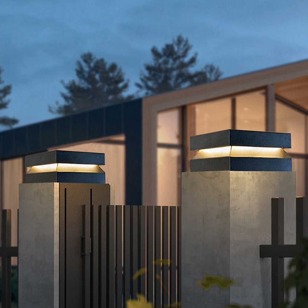 Ray Modern Concave Metal Outdoor Lamps Solar - Letslighting