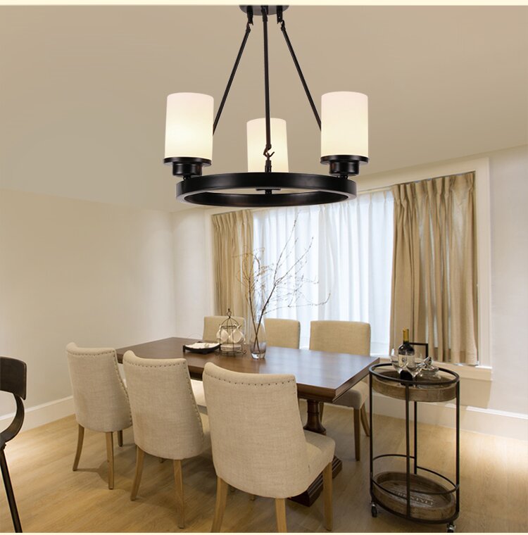 Silva Retro Metal Glass Chandelier for Living Room - Letslighting