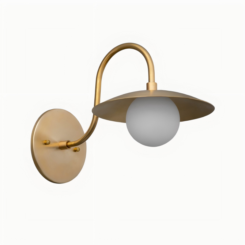 Disc Metal Arched Wall Sconce