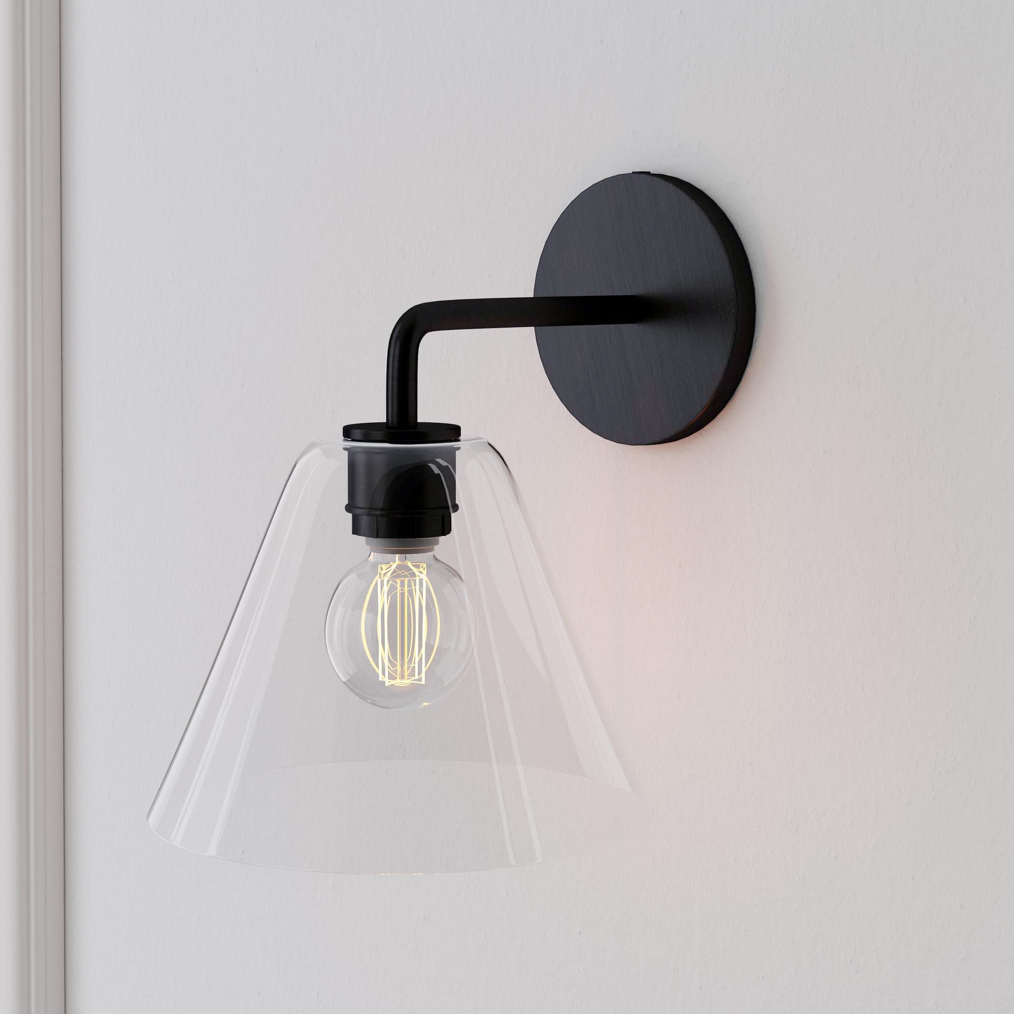 Cone Wall Sconce Milk Glass Living Room