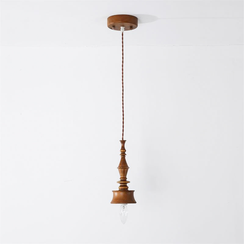 Iraeiel Vintage Minimalist Wooden Pendant Light - Letslighting