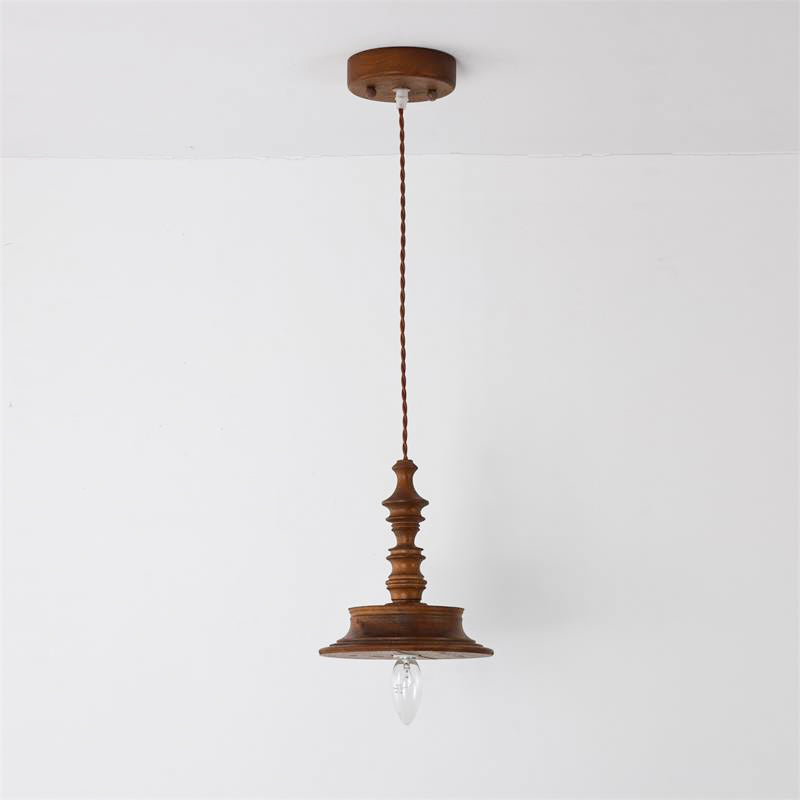 Iraeiel Vintage Minimalist Wooden Pendant Light - Letslighting