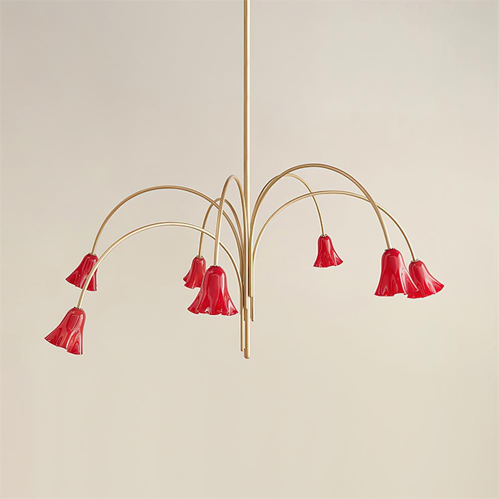 Musa Arched Arm Floral Chandelier Romantic Bedroom