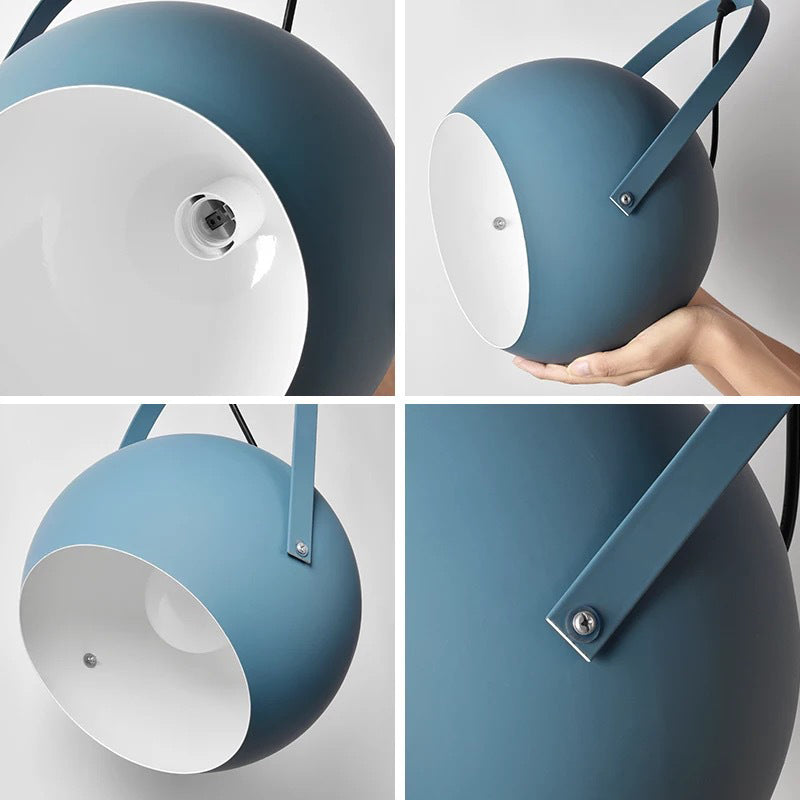 Valentina Colorful Art Deco Pendant Light Spherical Metal Bedroom