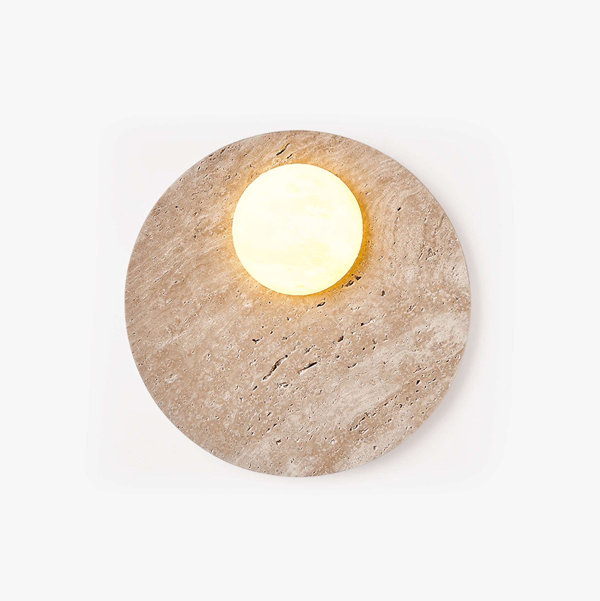 Moonwake Modern Travertine Wall Light