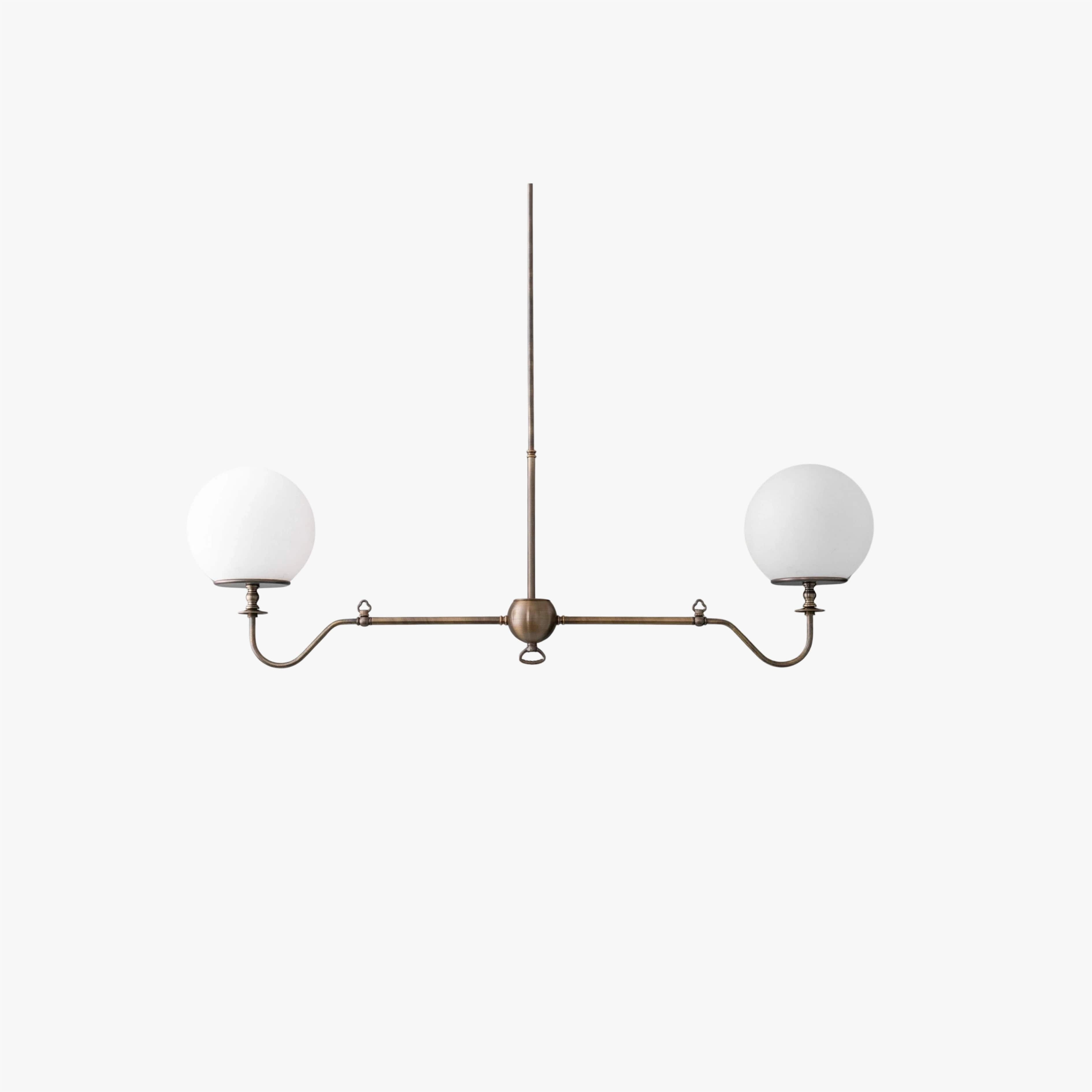 Pearl Glass Brass Chandelier