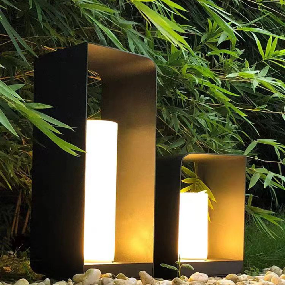 Ray Minimalist Cuboid Candle Outdoor Floor Lamp Garden
