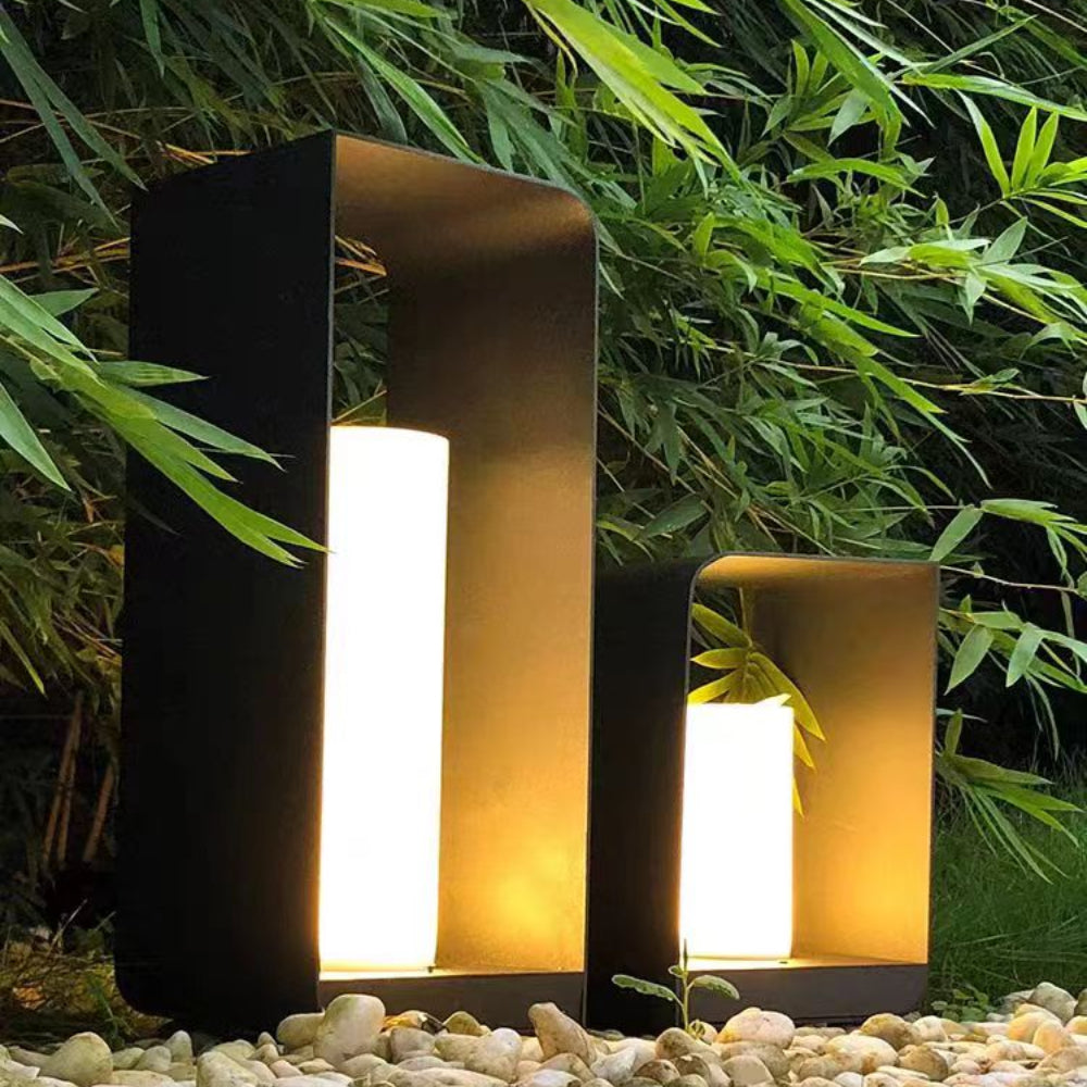 Ray Minimalist Cuboid Candle Outdoor Floor Lamp Garden