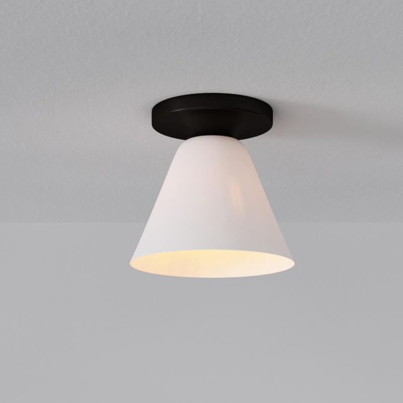Cone Flush Mount Glass Ceiling Light Modern