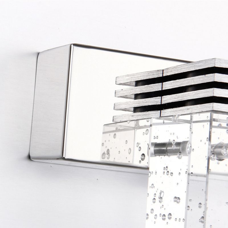 Arisha Modern Square Crystal Vanity Wall Lamp, Bedroom/Bathroom - Letslighting