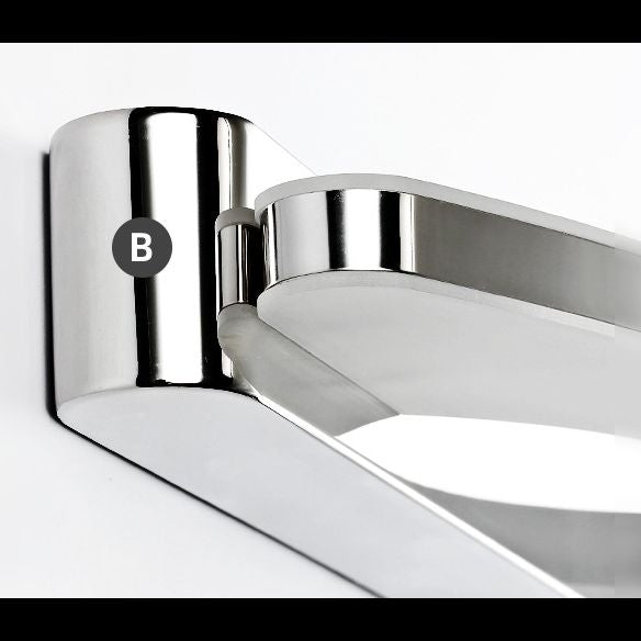 Arisha Minimalist Vanity Wall Lamp, Chrome, Bedroom/Bathroom