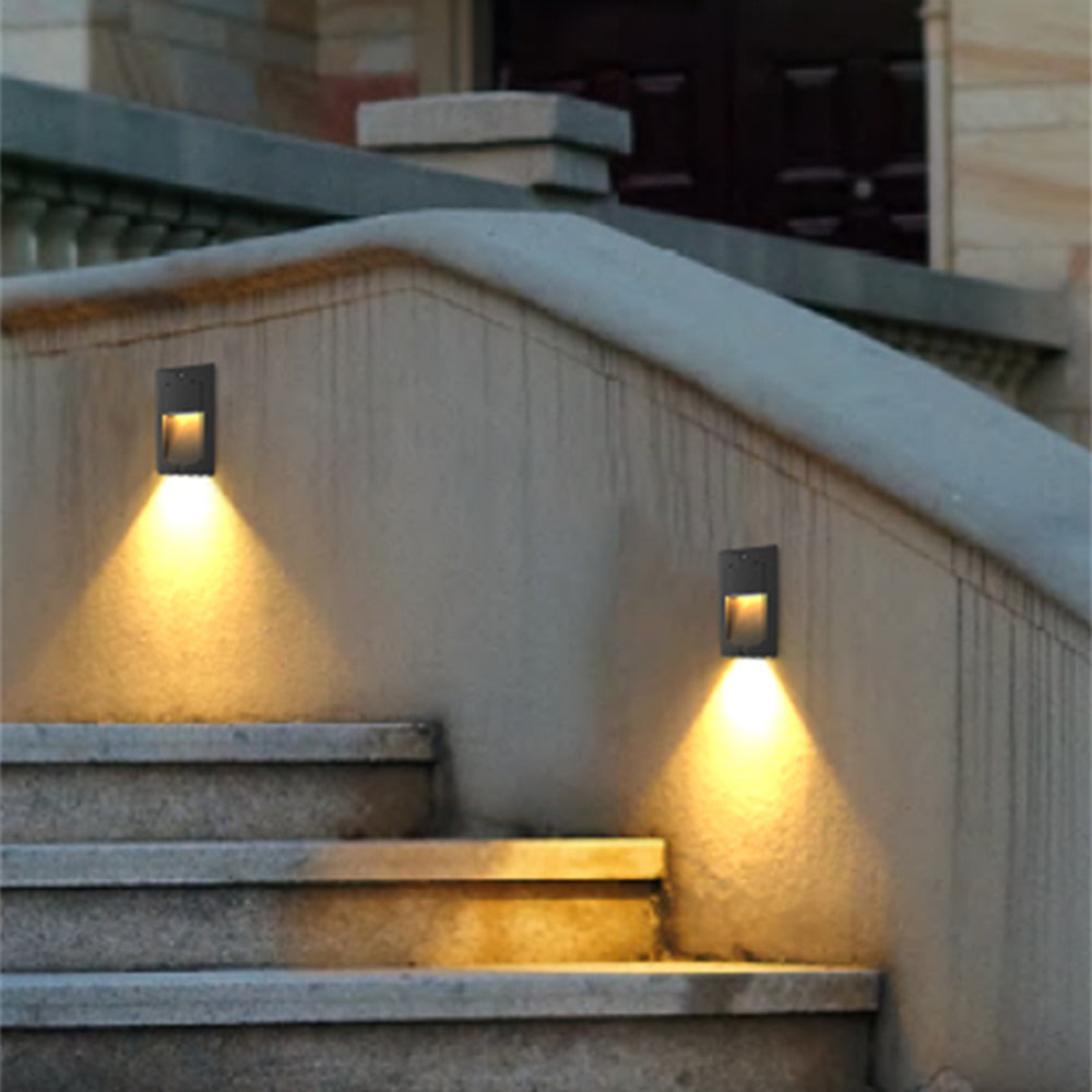 Ray Modern Metal Rectangular Surface Outdoor Deck Step Light