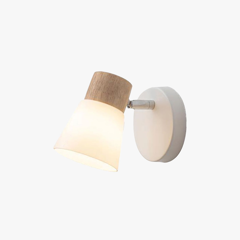 Muto Wall Lamp Nordic Vanity Mirror Front Wood Glass Basement - Letslighting