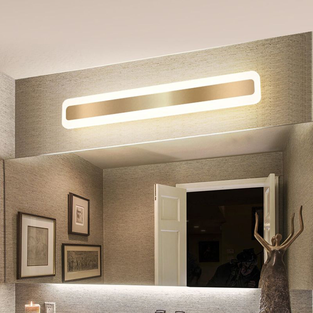 Arisha Modern Rectangular Vanity Mirror Front Wall Lamp