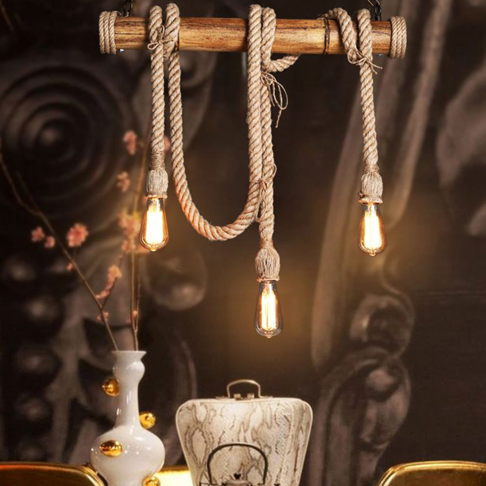 Epoch Vintage Retro Resin Pendant Light, flaxen