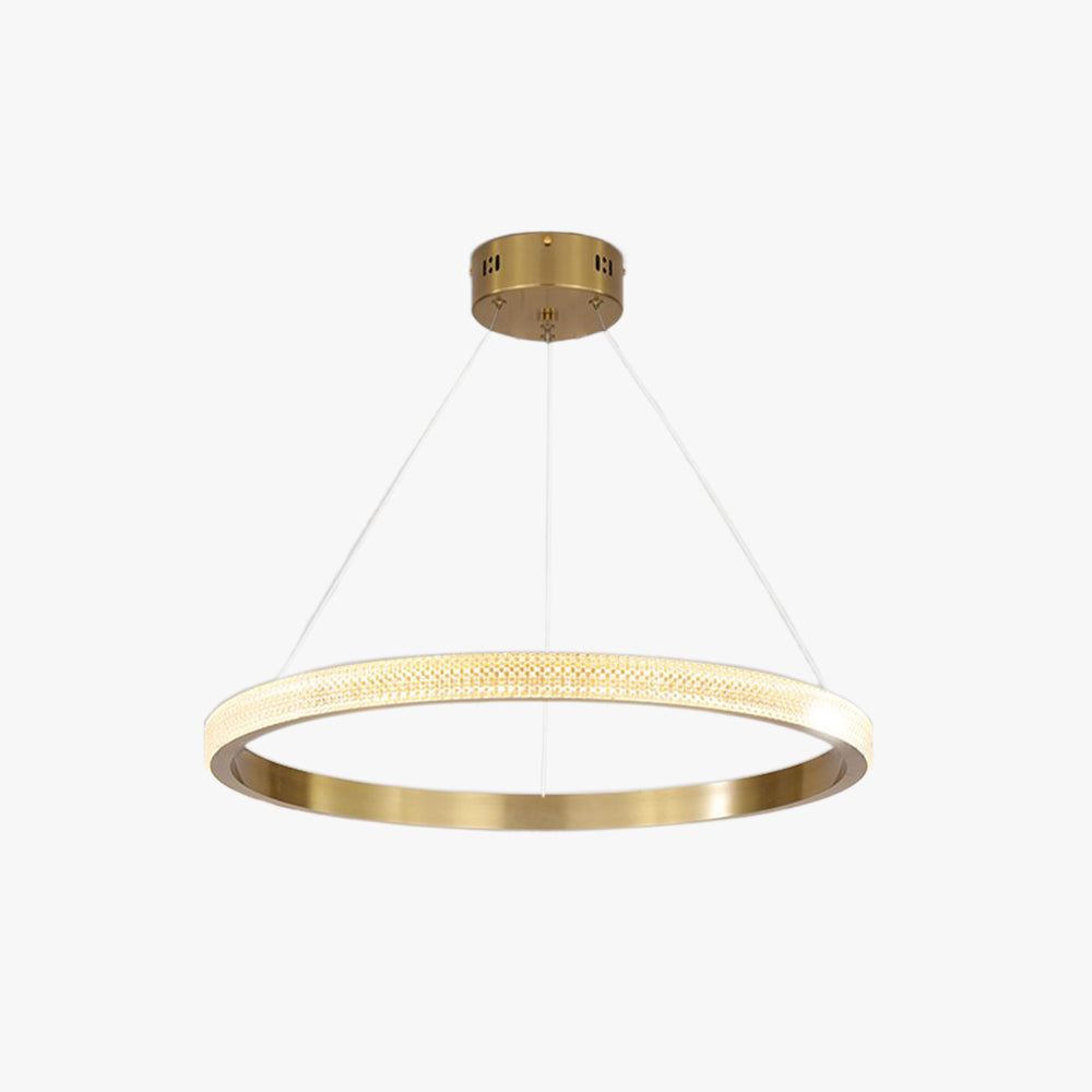 Kristy Modern Ring Metal Arcylic LED Pendant Light - Letslighting