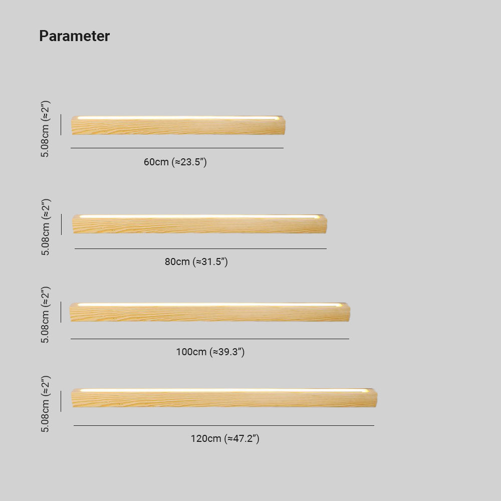 Muto Wall Lamp  Linear Wood