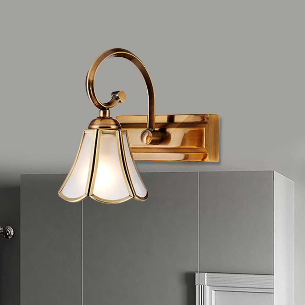 Ray Wall Lamp Vintage Flower Metal Glass Kitchen