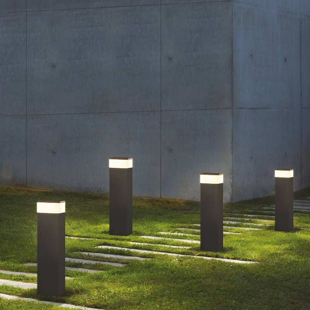 Ray Modern Metal Rectangular Outdoor Path Light