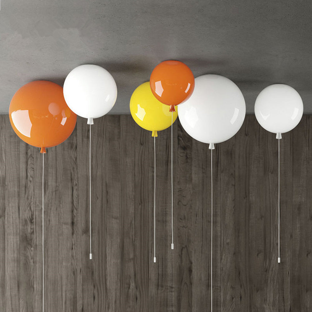 Aria Glossiness Ceiling Light Balloon Flush Mount Ceiling Light, Bedroom