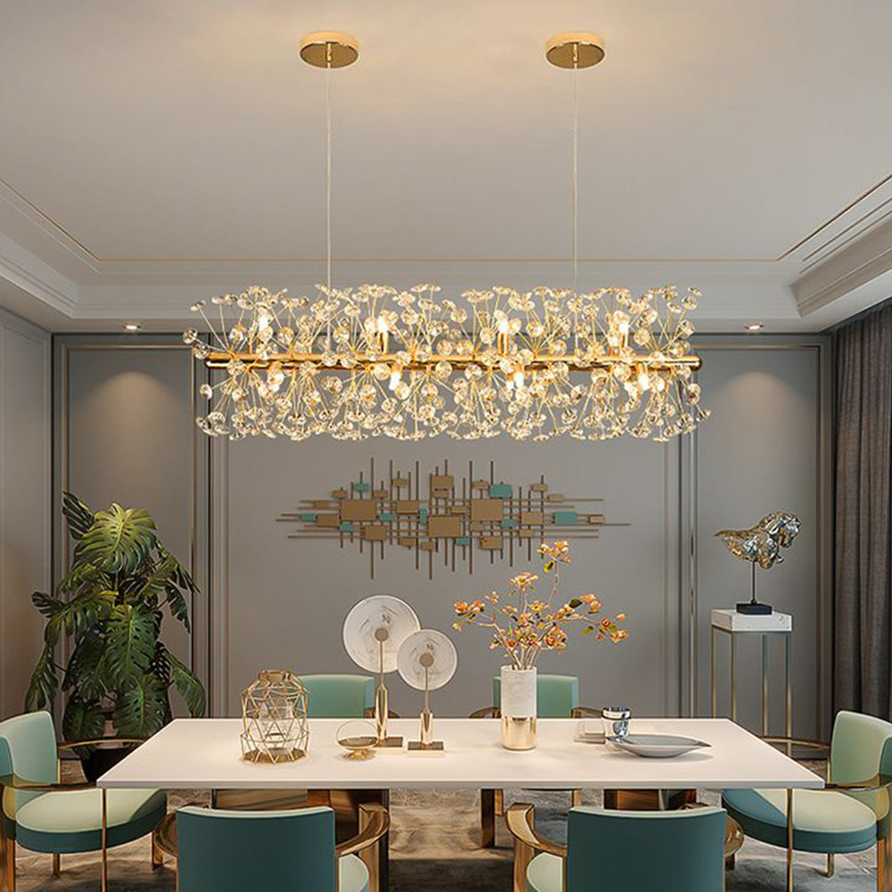 Arisha Luxury Lineal Flower Chandelier Crystal - Letslighting