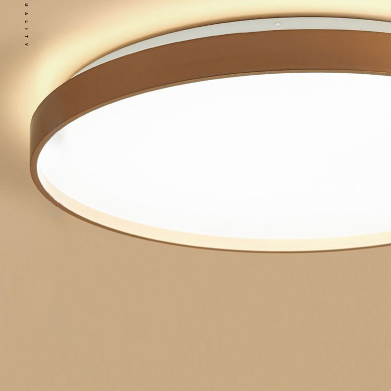 Arisha Minimalist Round Metal Acrylic Flush Mount Ceiling Light