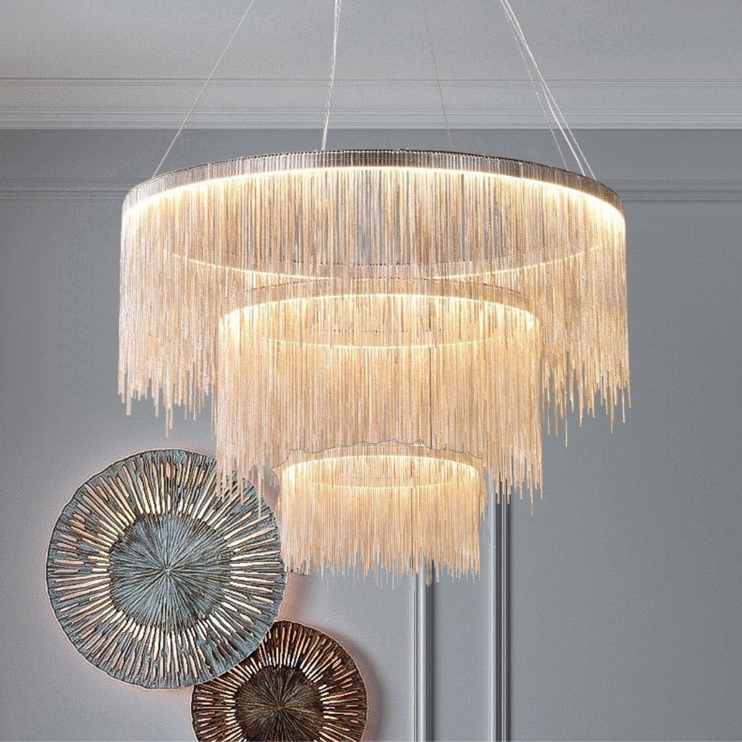Arisha Tassel Chain Art Deco Pendant Light Living Room Hall - Letslighting