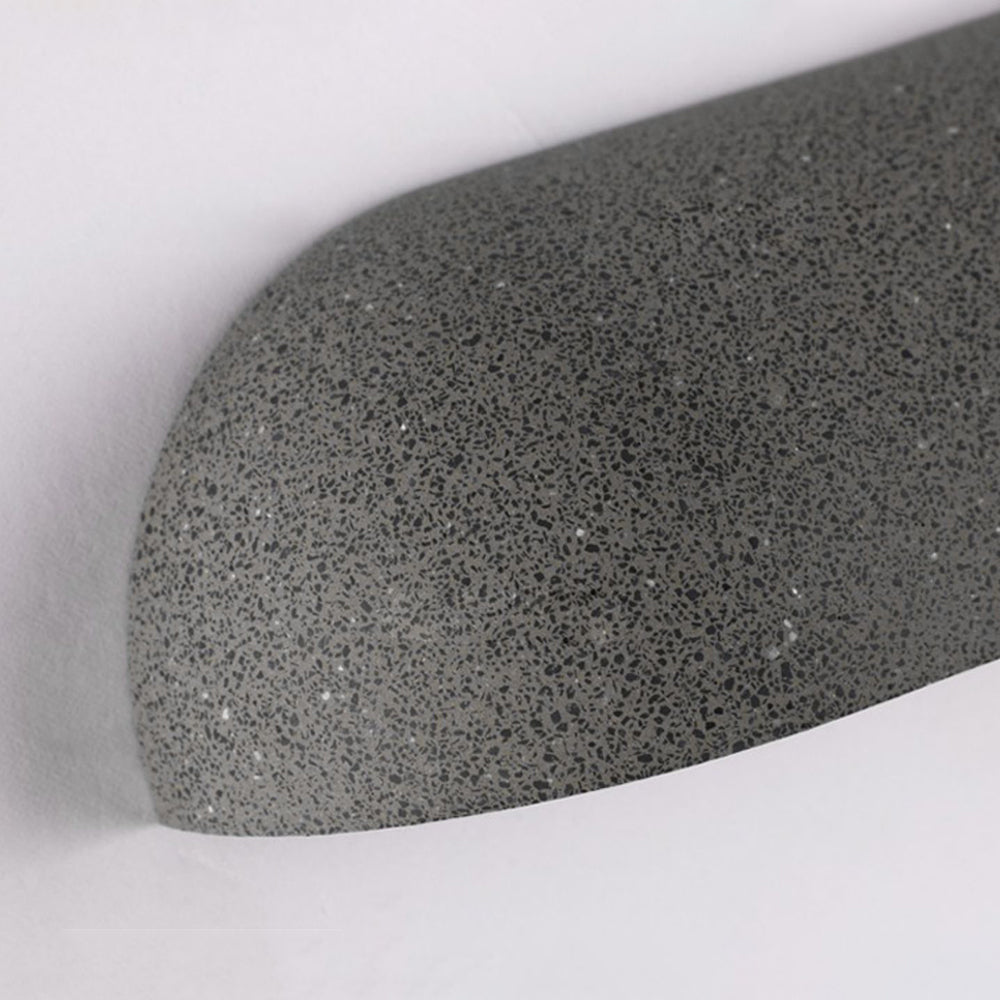 Ray Modern Minimalist Semi-elliptical Metal Stone Outdoor Wall Lamp