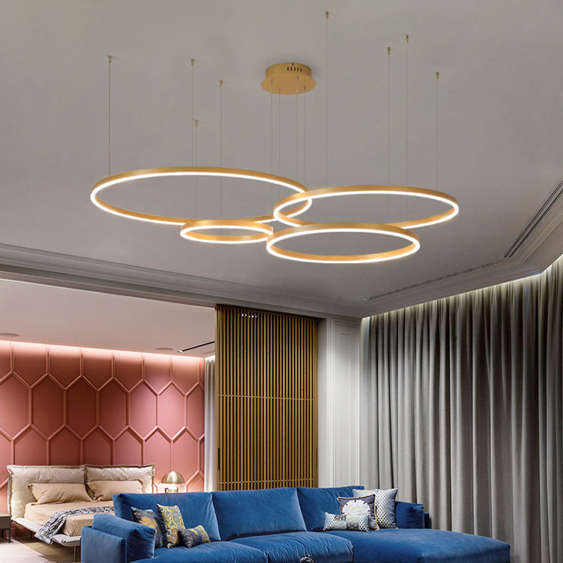 Arisha Modern Pendant Light Tir-Circle Metal