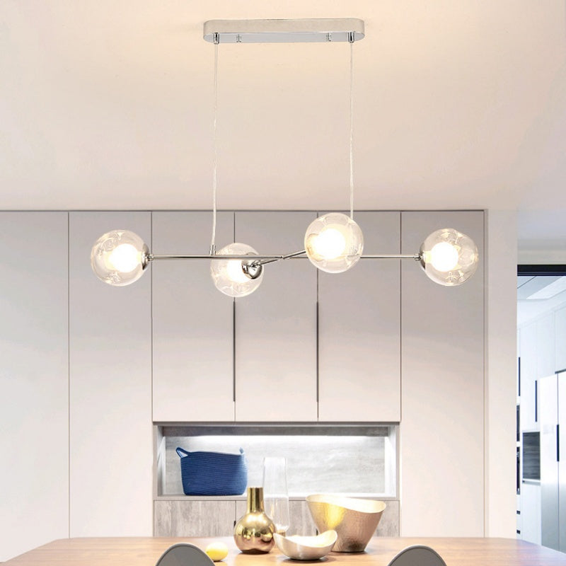 Valentina Modern LED Chandelier Chrome Glass Living Room/Bedroom - Letslighting