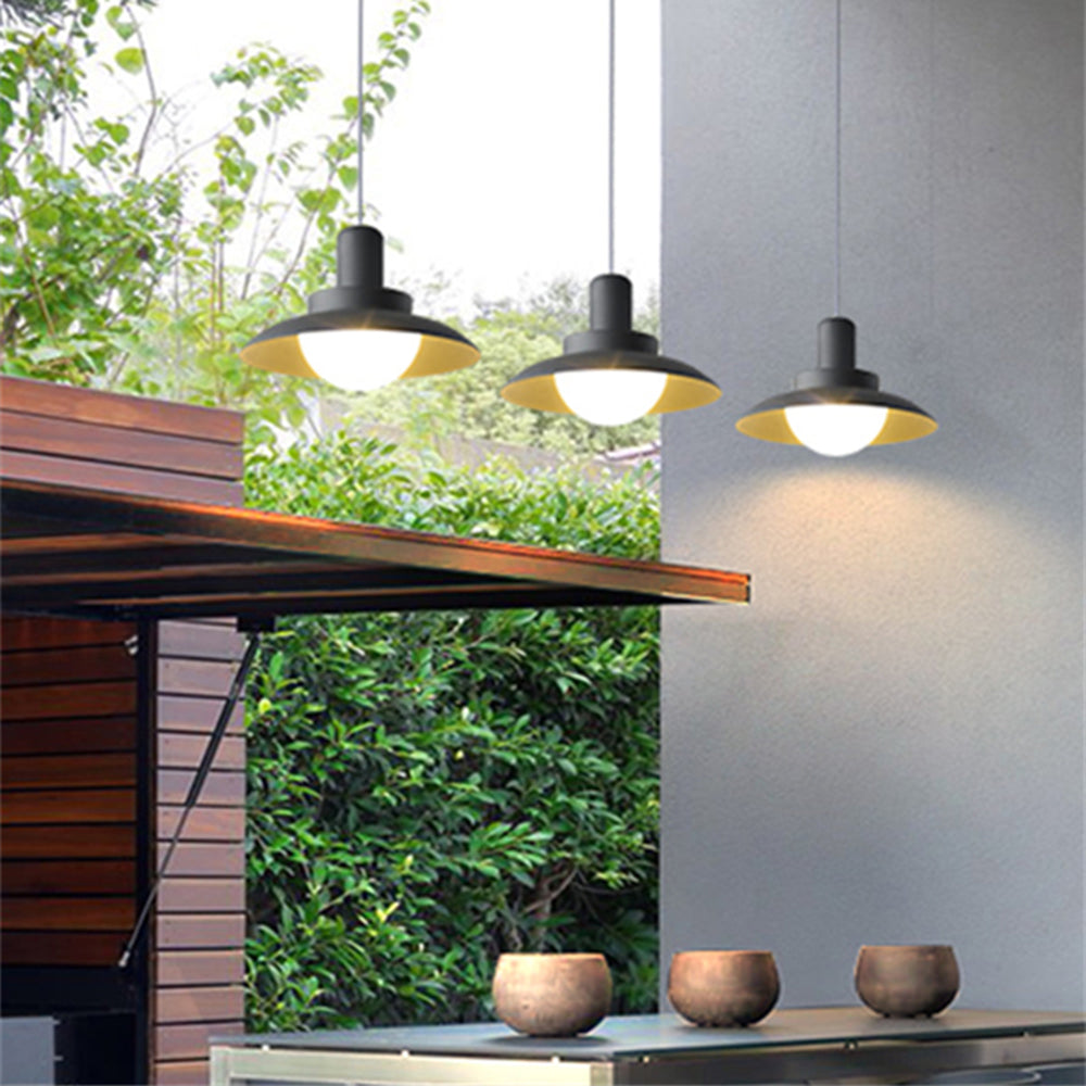 Arisha Retro Funnel Pendant Light Metal Glass