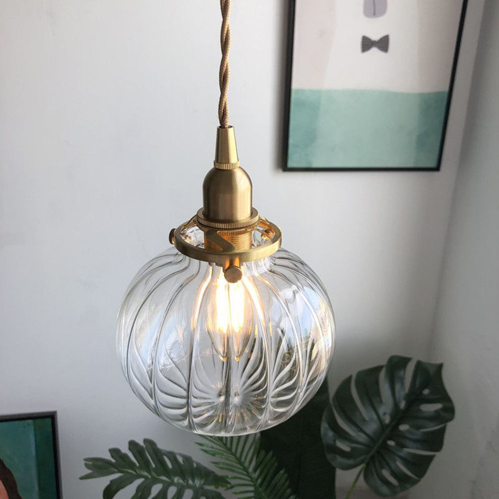 Valentina Retro Oval Glass Metal Pendant Light - Letslighting