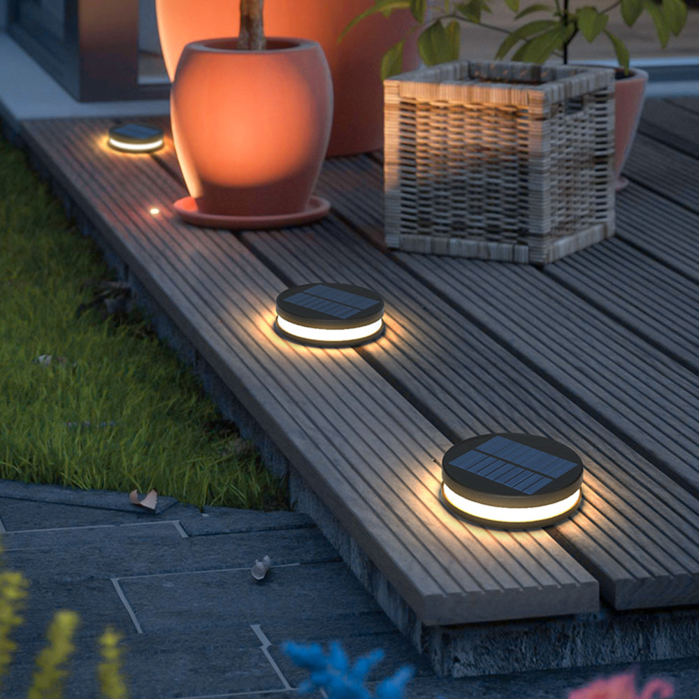 Ray Modern Metal Discoid Outdoor Deck Step Light