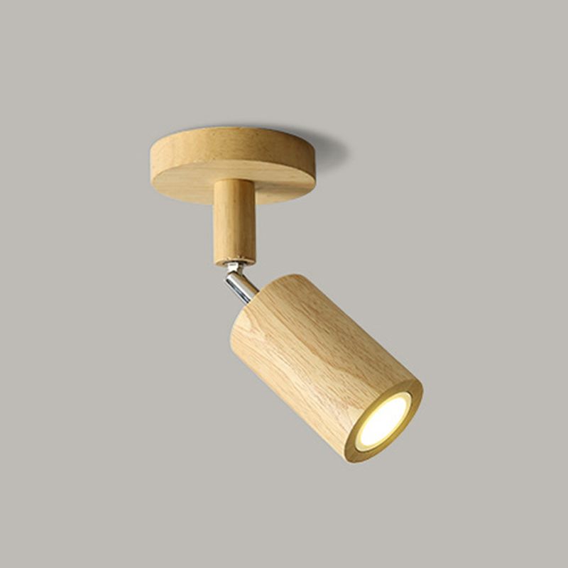 Muto Modern LED Adjustable Ceiling Spotlight, Wood - Letslighting