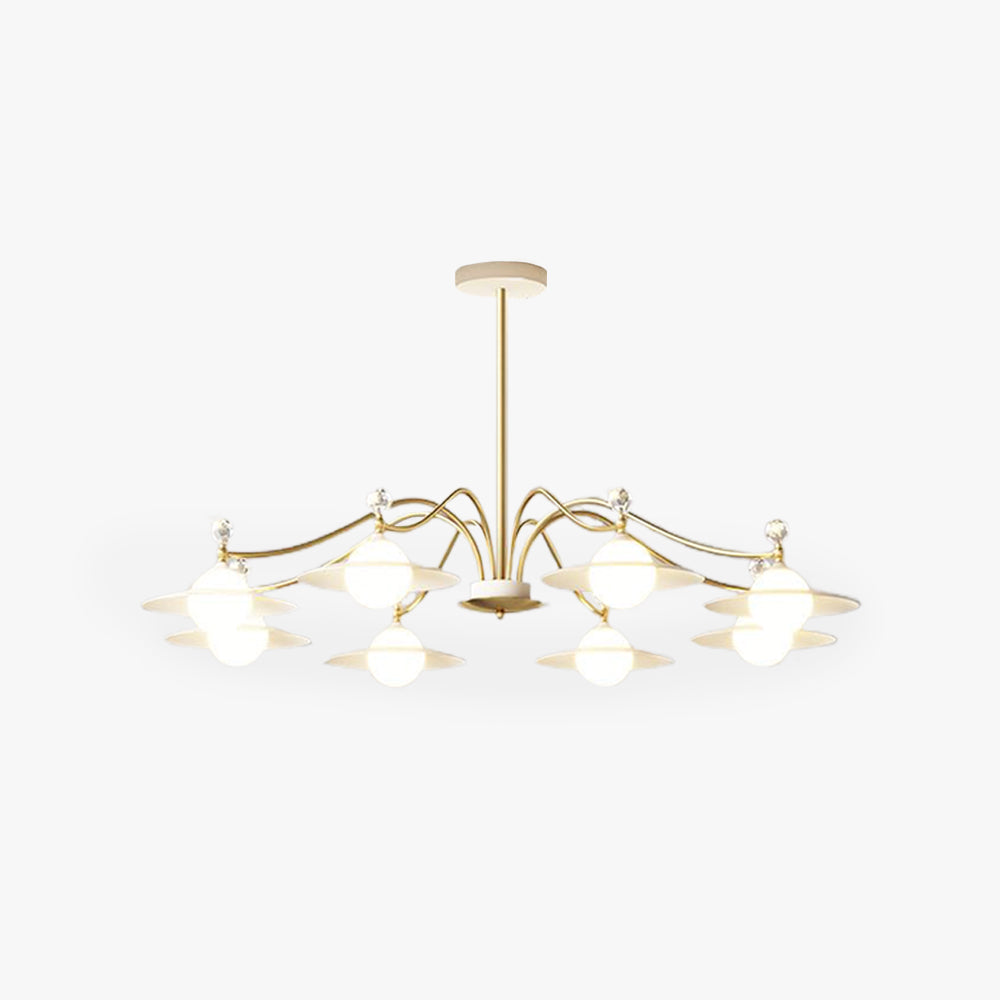 Arisha Blown Chandelier 6/8 Heads 37.4"/47.2"