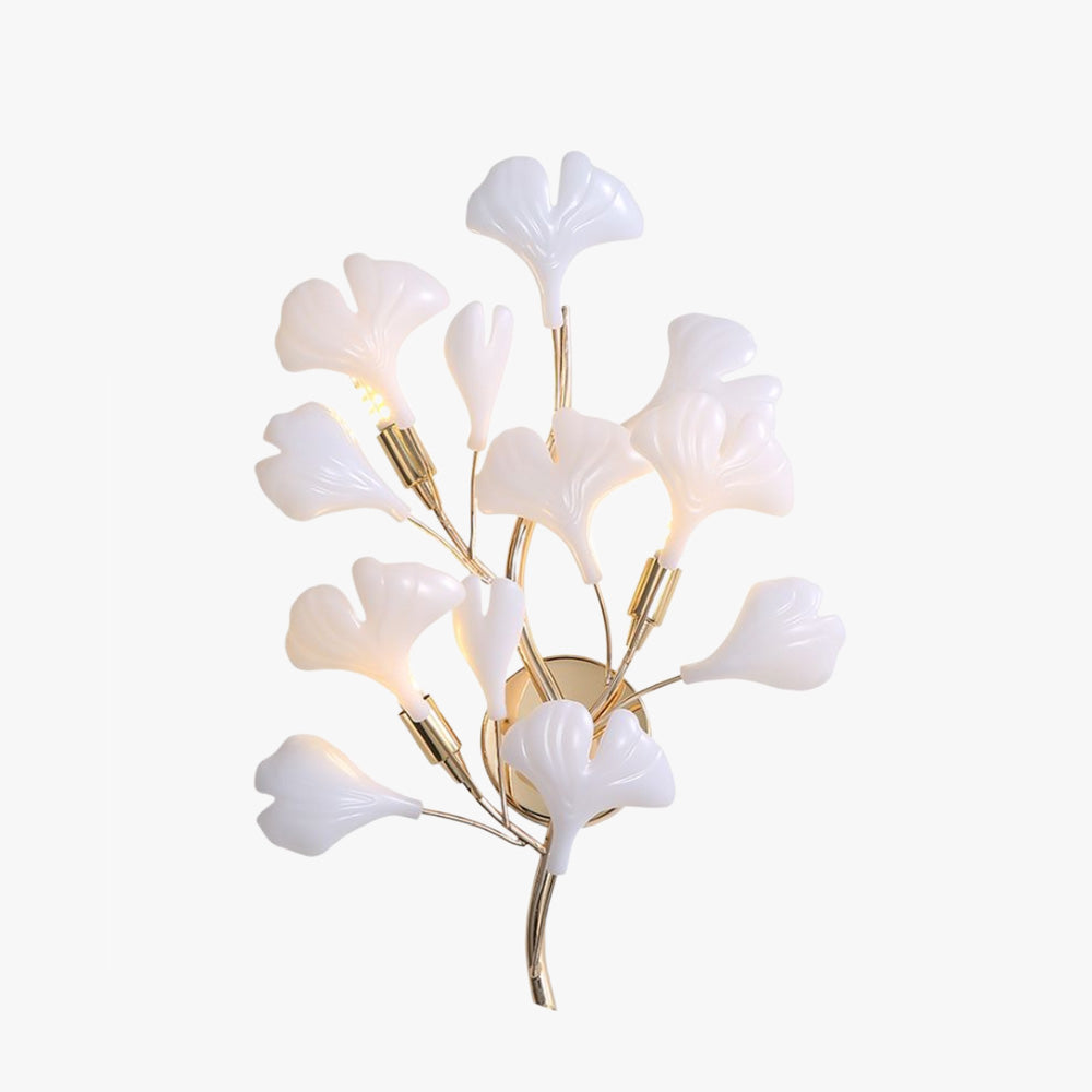 Olivia Decorative Flower Ceramic Metal Wall Lamp Bedroom