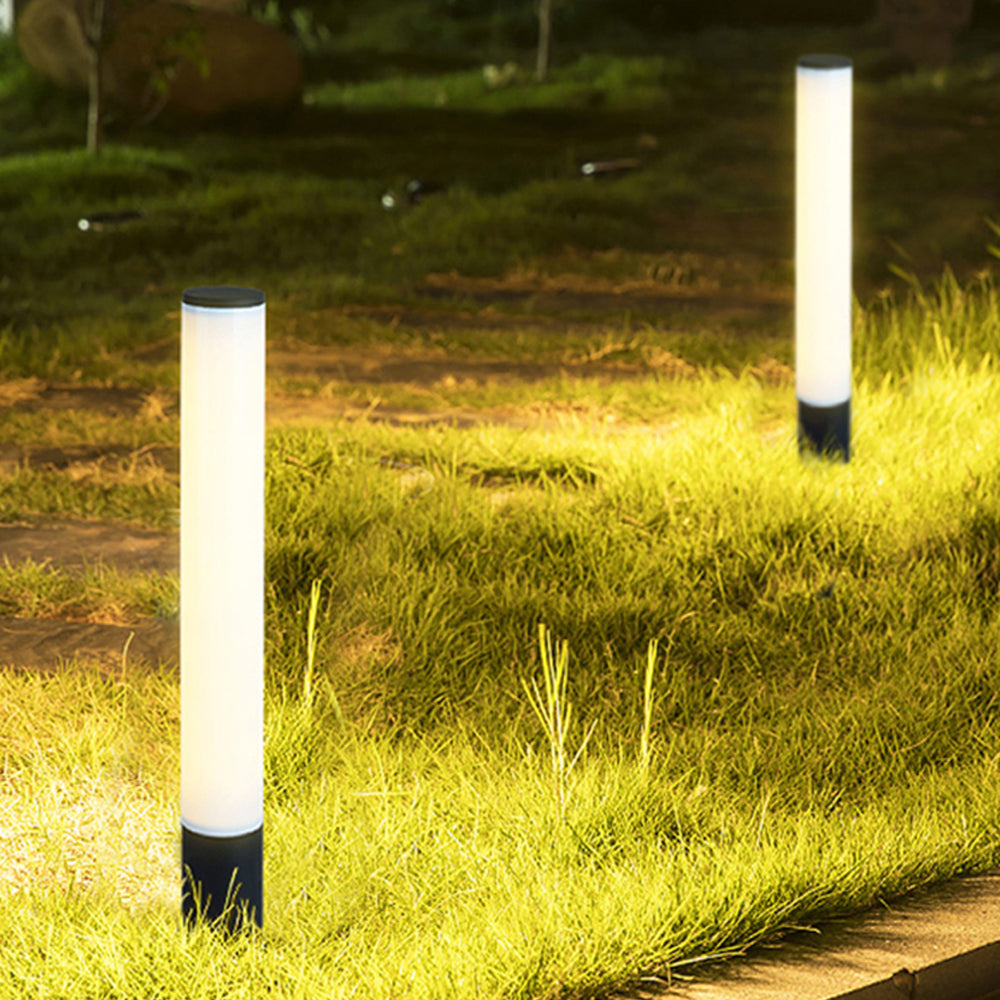 Ray Minimalist Cylindrical Acrylic Outdoor Ground Ligh