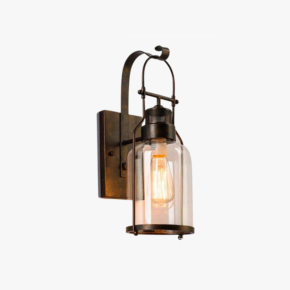 EpochVintage Lantern LED Indoor Wall Lamp Glass