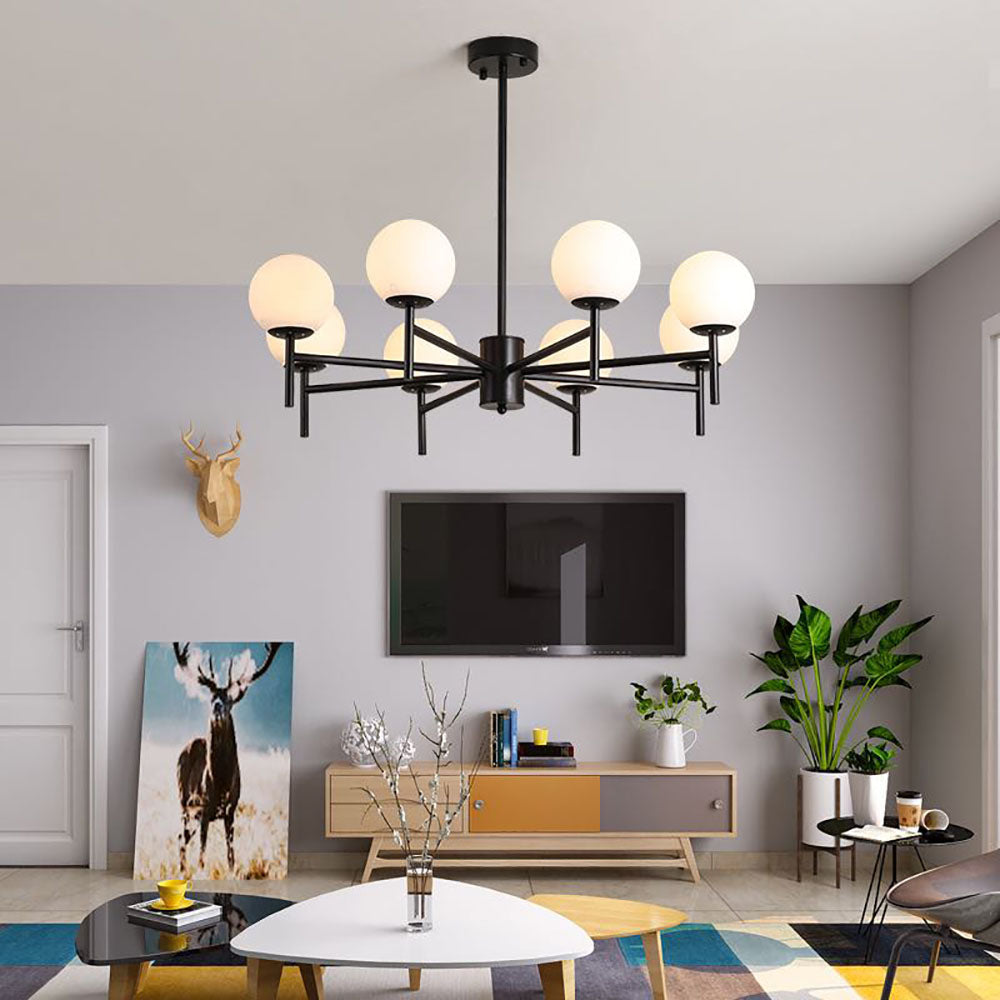 Silva Modern Globe Bubble Metal Glass Pendant Light - Letslighting