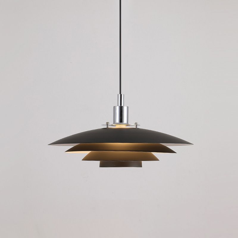 Valentina Modern Frisbee Shaped Metal Pendant Light