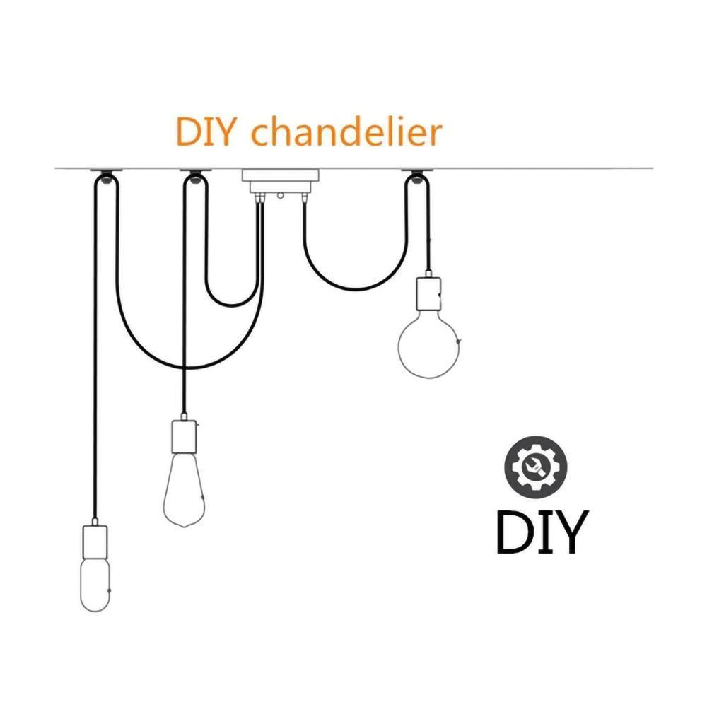 Lustra Chandelier Spider Cable Industrial - Letslighting