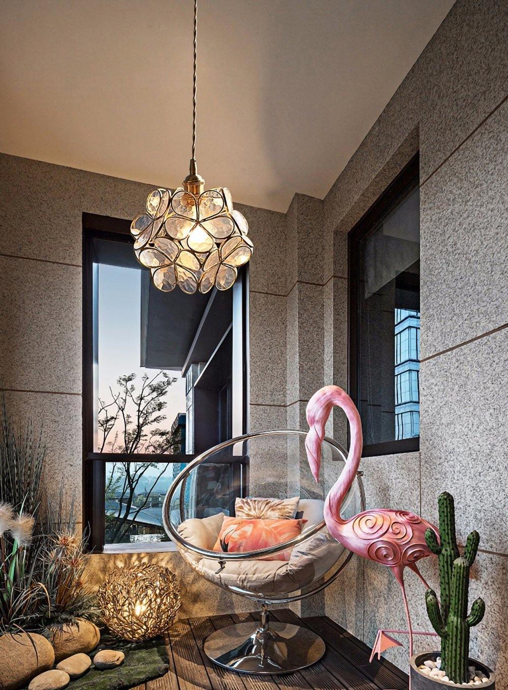 Lustra Pendant Lamp Glass Petal Shaped Kitchen - Letslighting