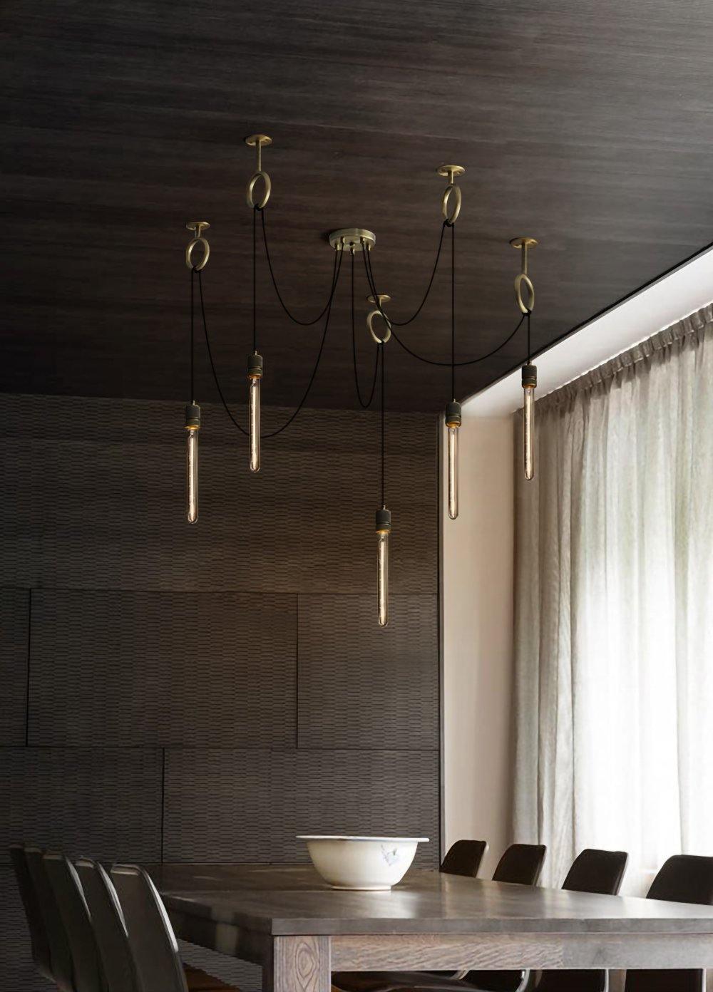 Lustra Chandelier Industrial Spider Bulb Hanging - Letslighting