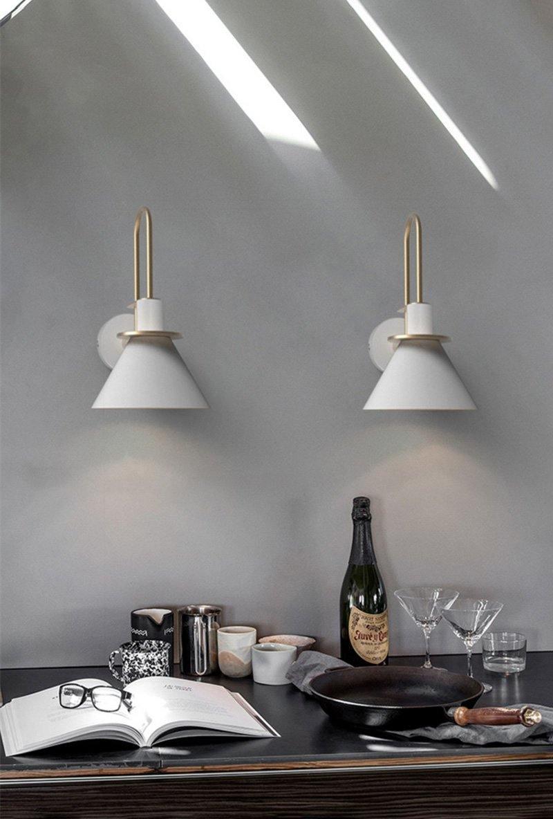 Lustra Wall Lamp Black Gold Minimalist - Letslighting