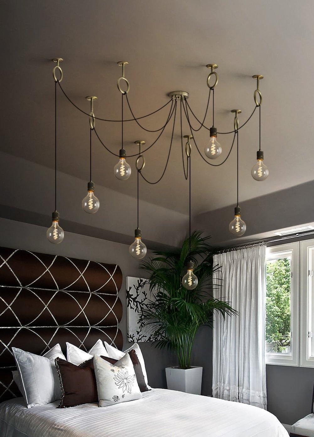 Lustra Chandelier Industrial Spider Bulb Hanging - Letslighting